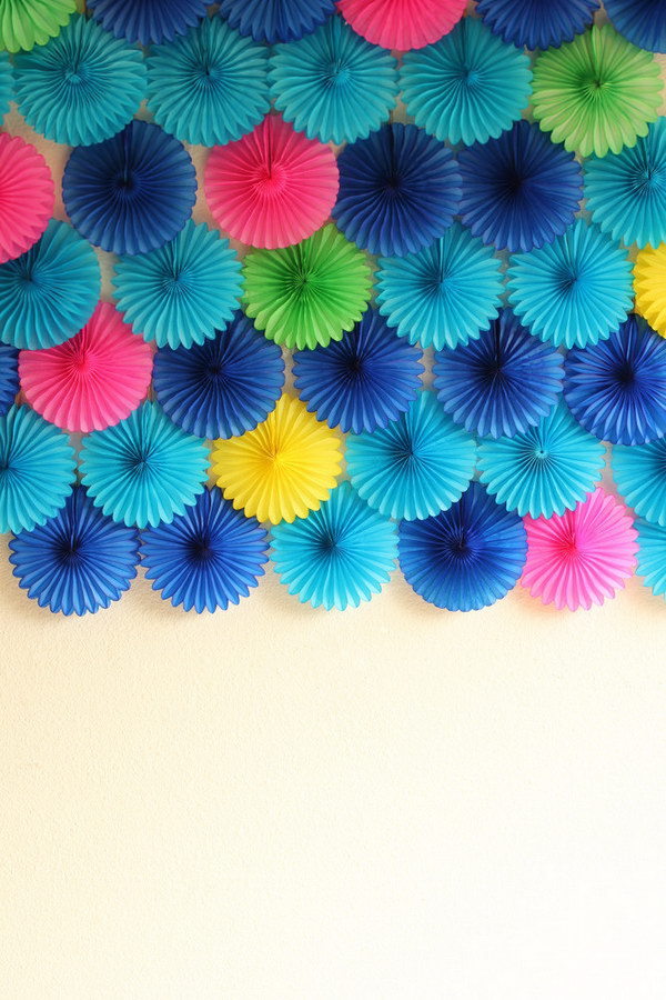 Paper Fan Party Photo Booth Backdrop 