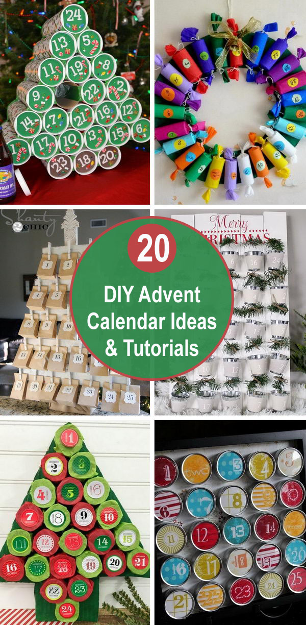 20 DIY Advent Calendar Ideas Tutorials Styletic