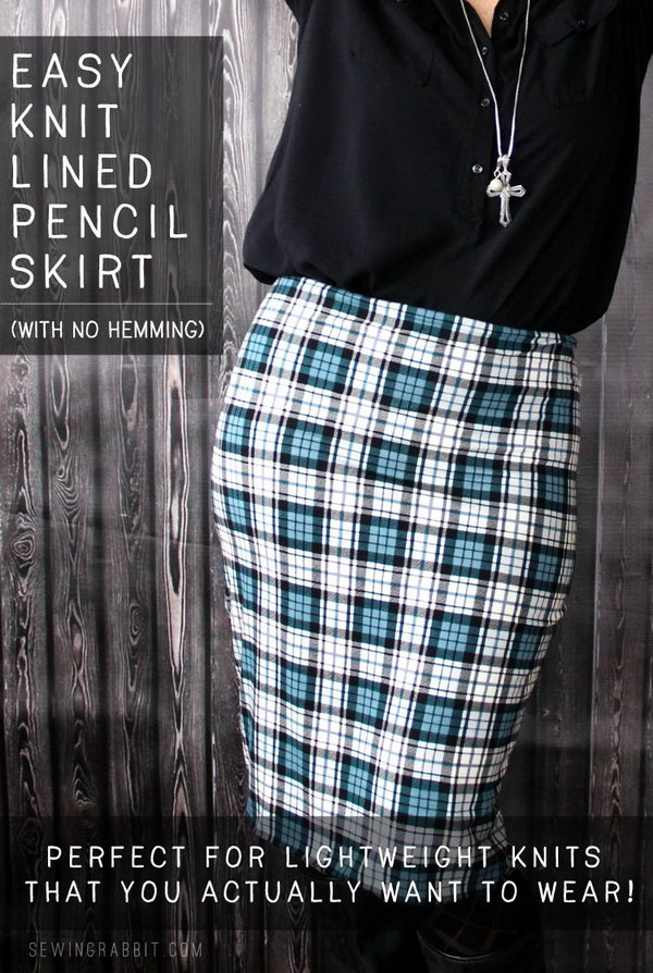 Knit Lined Pencil Skirt. Get the tutorial 