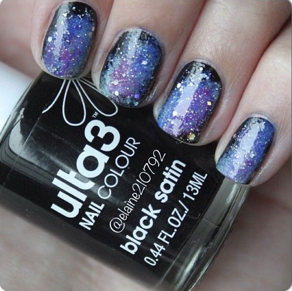 Galaxy Nails Tutorial. See the tutorial 