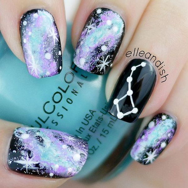 Galaxy Constellation Nails. 