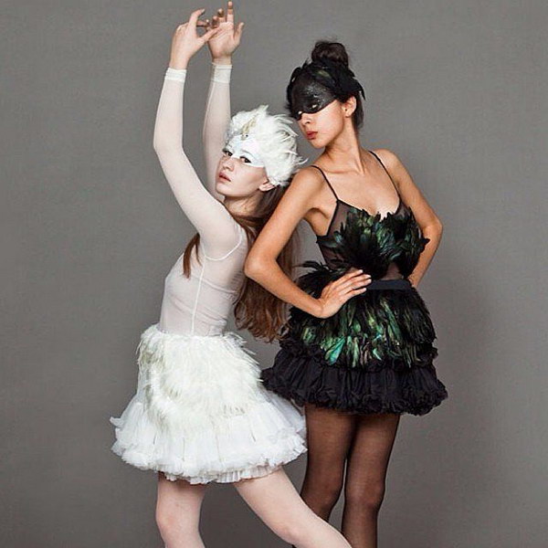 White Swan and Black Swan Best Friend Costumes 