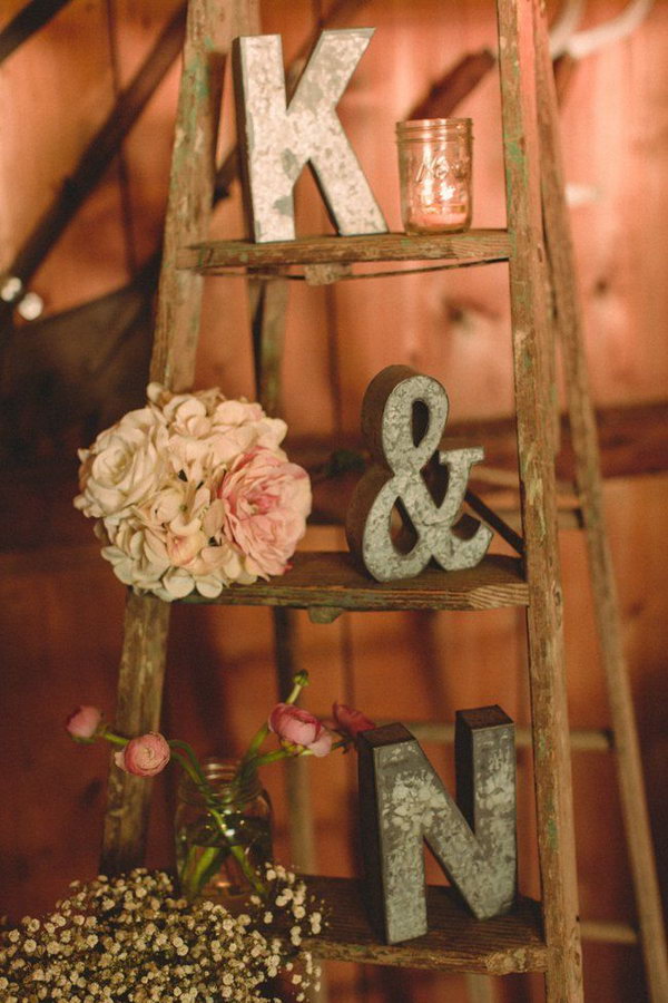 Vintage Ladder For Wedding Display. 