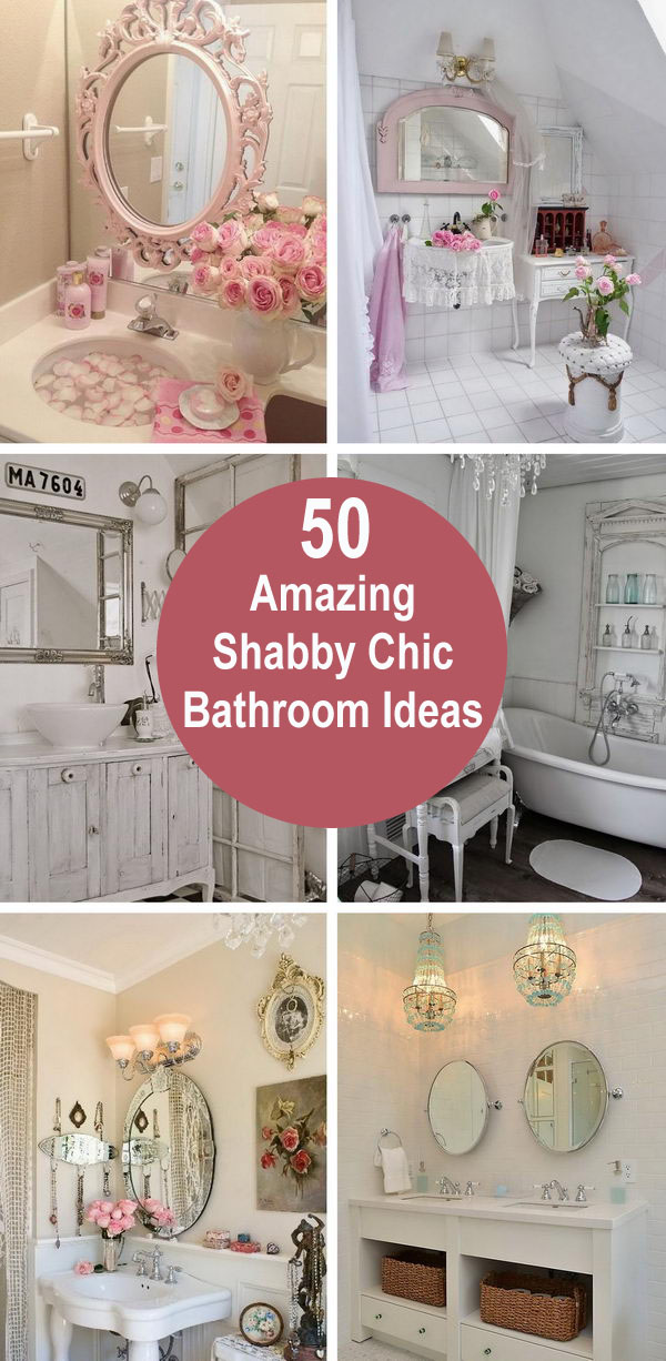 50 Amazing Shabby Chic Bathroom Ideas, Shabby Chic Bathroom Pics