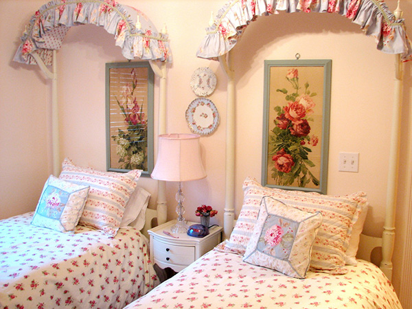 Shabby Chic Colored Patterns Pillows. 