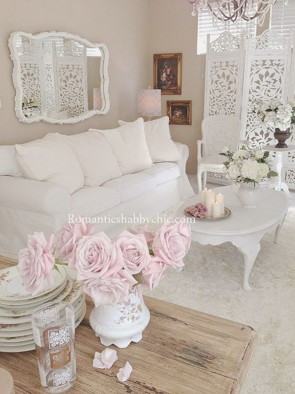 Romantic Shabby Chic  Living  Room  Ideas 