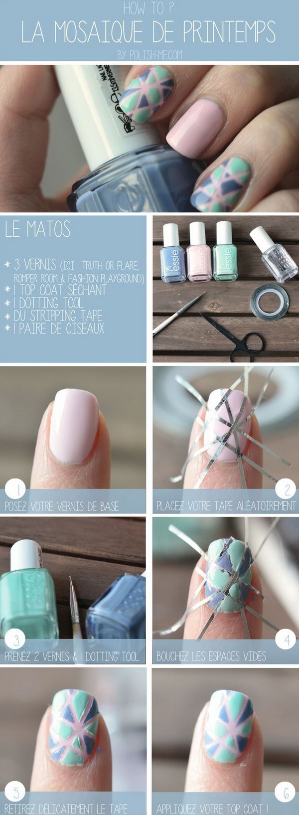 Color Block Nail Art. This is such a easy and fun mani! Must try. 