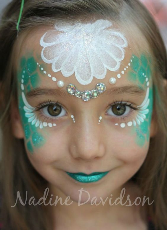 Mermaid Face Paint. 