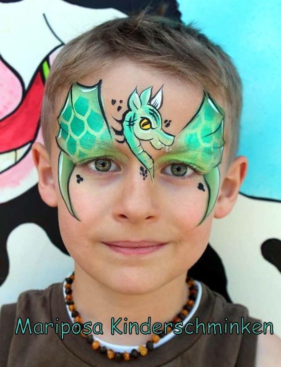 Cool Dragon Face Painting. 