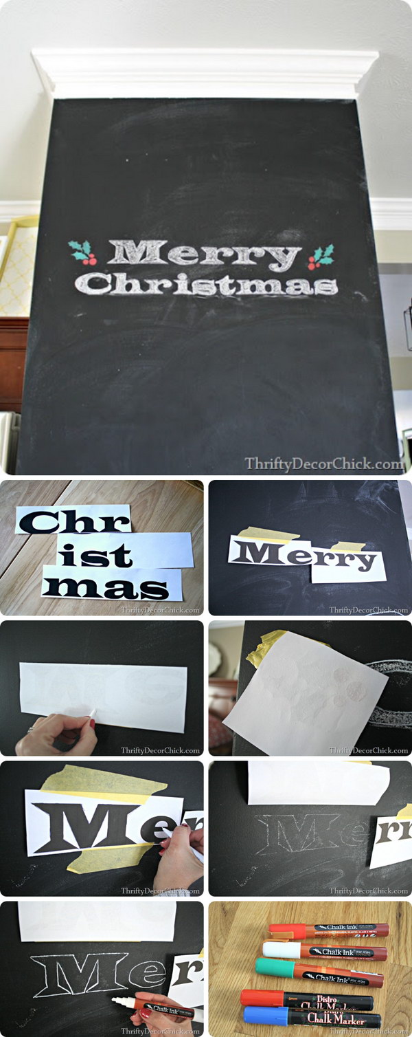Easy Way To Transfer Images To A Chalkboard. 