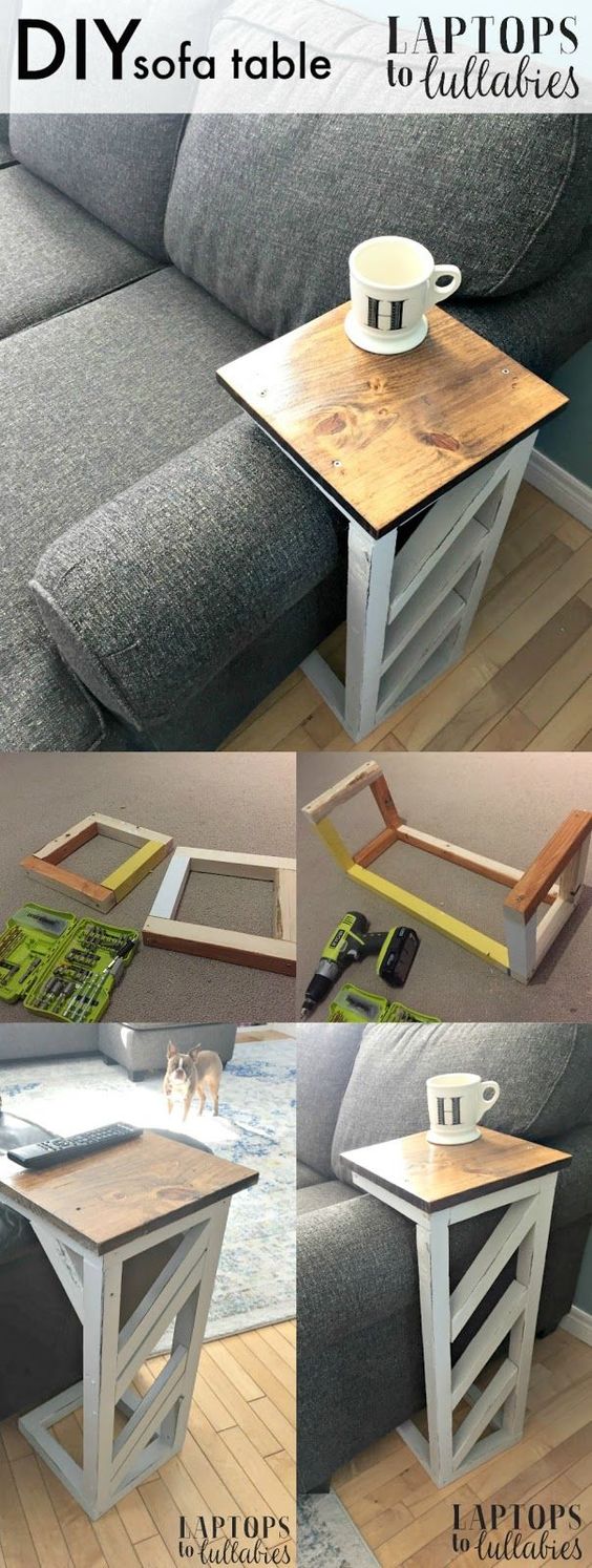Easy DIY Sofa Table. 