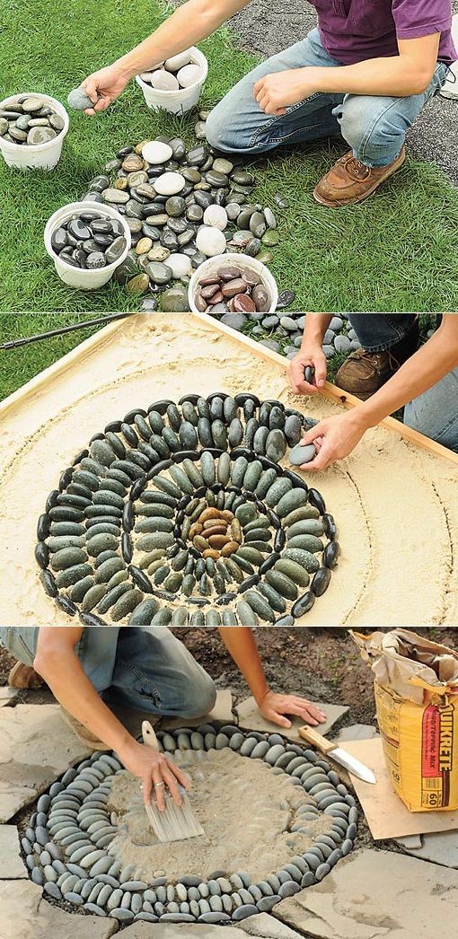 Gorgeous Garden Art with Natural Stones. 