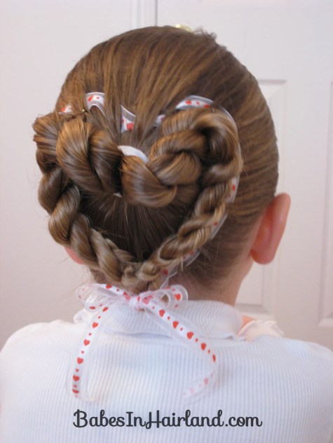 Heart to Heart Valentine's Day Hairstyle. 