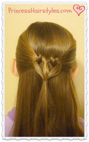 Heart Knot Hairstyle. 