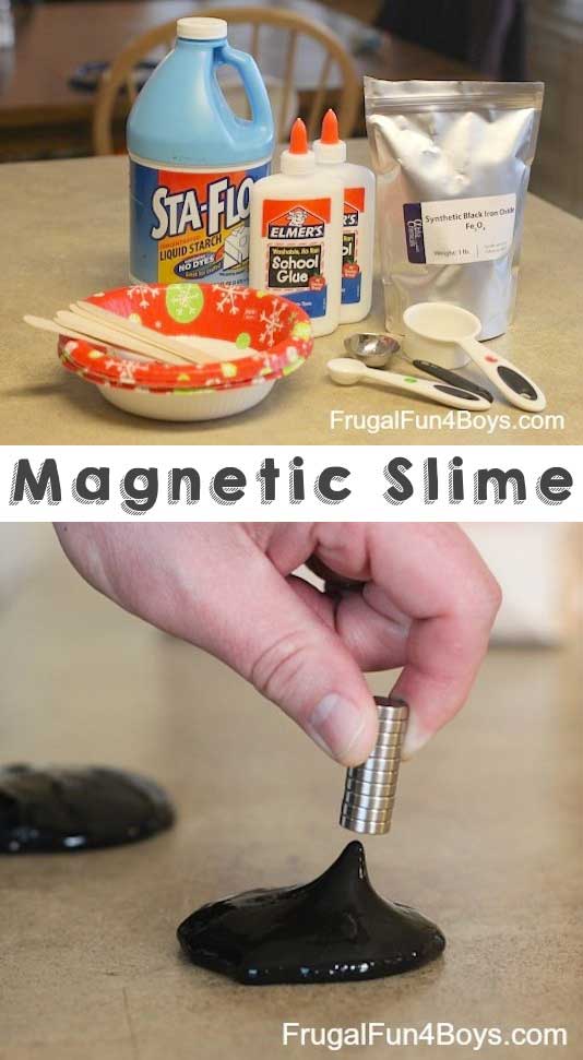 The fun of slime moving from the pull of a magnet will attract the attention of your children immediately. 