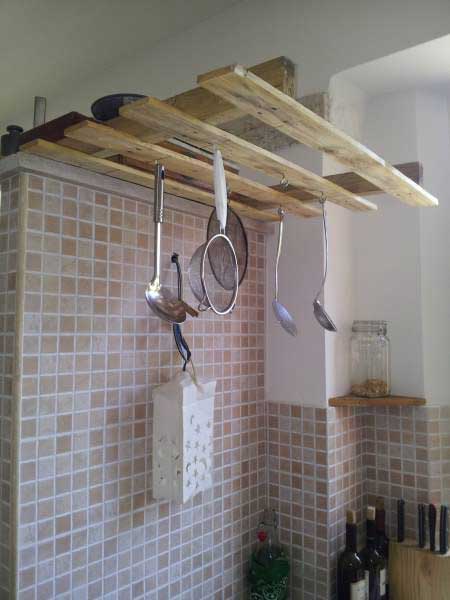 Pallet for Hanging Kitchen Tools. 