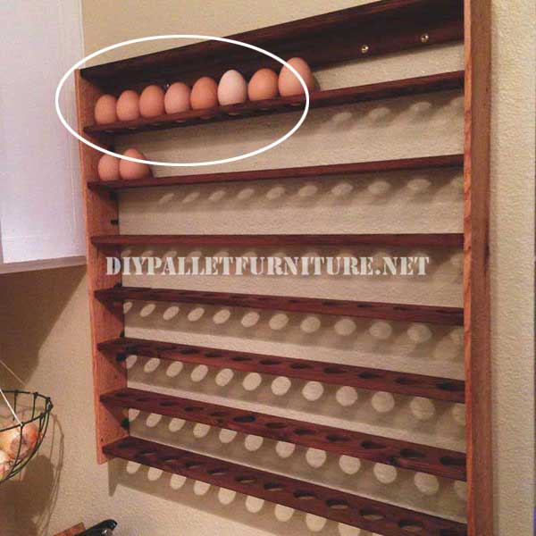 Egg shelf that will help you organize eggs according to their freshness. 