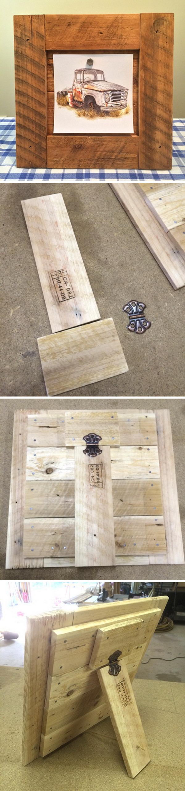 Pallet Wood Picture Frame. 